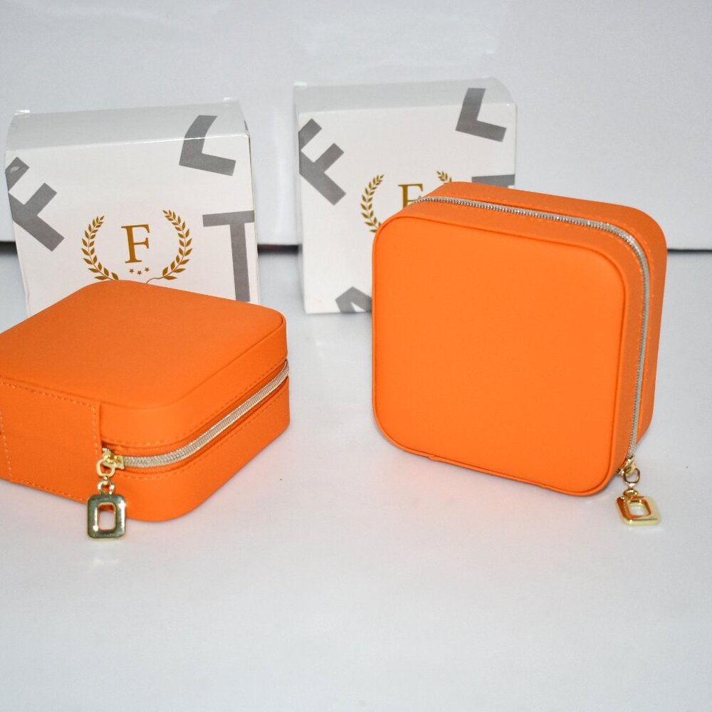NIB Set of TWO KEINE MARKE Travel Jewelry Organizer in Orange - Picture 5 of 5